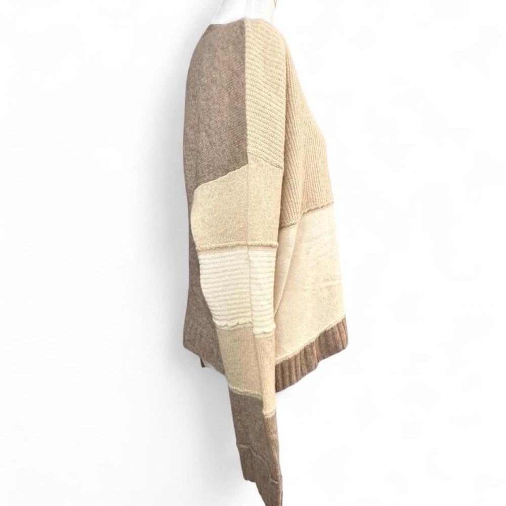 Colorblock Patchwork Cashmere Sweater - image 2